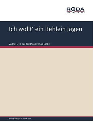 cover image of Ich wollt' ein Rehlein jagen